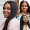 BOGO Sunber Yaki Straight Glueless Pre-cut 7x5 Bye Bye Knots Lace Closure Wig With Bleach Knots - 20 / 13*4 Pre Everything