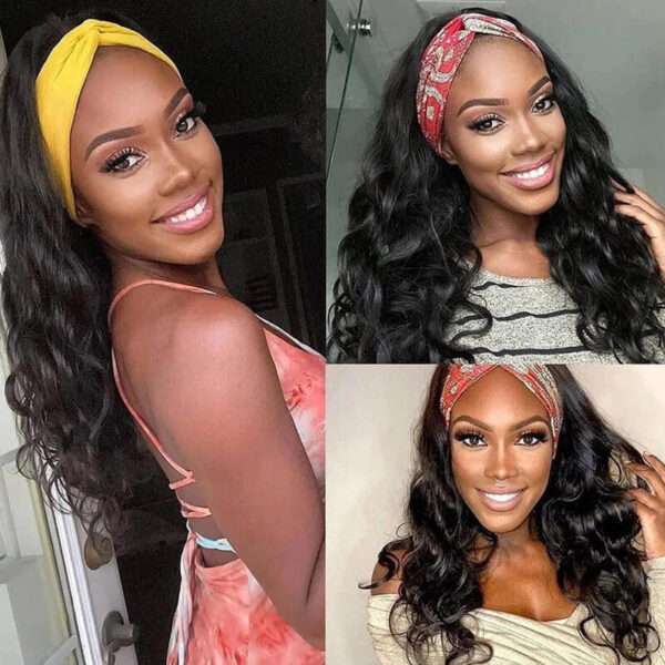 Sunber Amber Ansah Recommend Zero Skill Body Wave Headband Wigs Wear & Go Glueless Human Hair Wigs - 22 / Natural Black