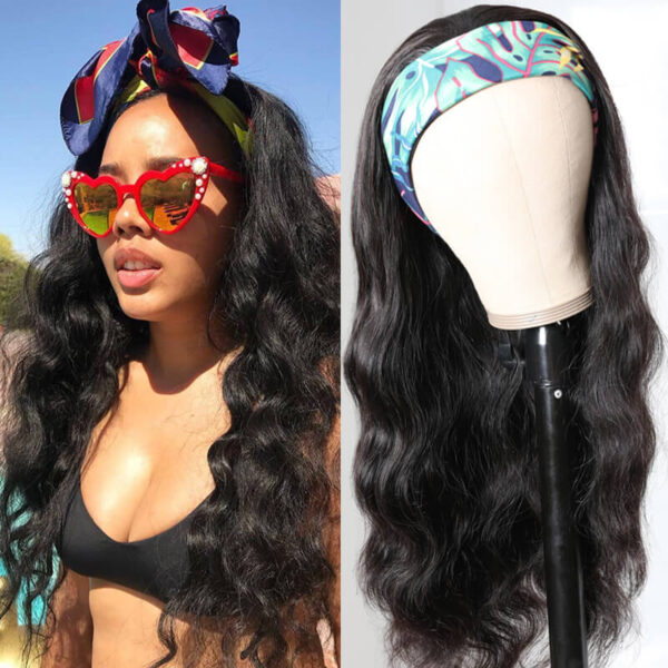 Sunber Amber Ansah Recommend Zero Skill Body Wave Headband Wigs Wear & Go Glueless Human Hair Wigs - 22 / Natural Black