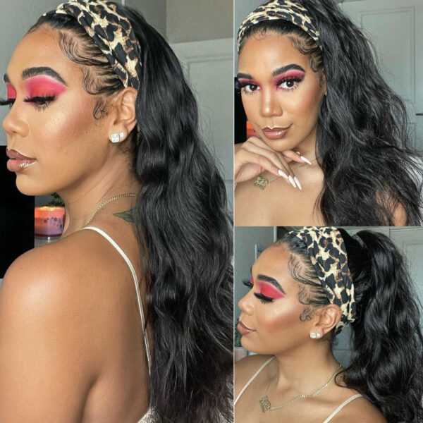 Sunber Amber Ansah Recommend Zero Skill Body Wave Headband Wigs Wear & Go Glueless Human Hair Wigs - 22 / Natural Black