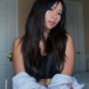 invisible clip-in hair extensions #1b natural black. - 24" / Extra Volume