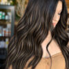 invisible clip-in hair extensions #1b-6 dark highlights. - 16" / Classic