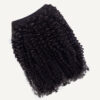 kinky (4A curls) clip-in extensions #1 jet black. - 24" / Regular / Classic
