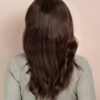 front lace human wig - 18" medium brown.
