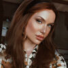 front lace human wig - 14" light brown.
