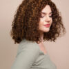 Curly Human Wig - 12” Caramel Balayage.