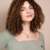 Curly Human Wig - 12” Caramel Balayage.