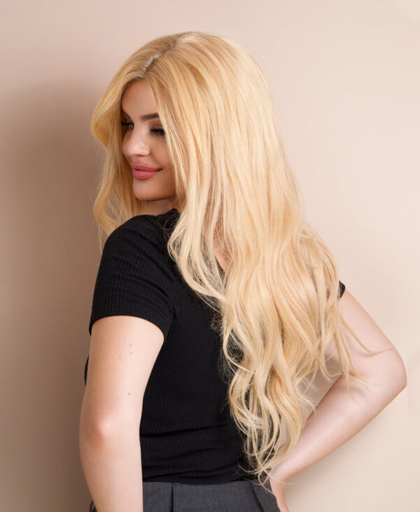front lace human wig - 20" honey blonde.