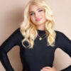 front lace human wig - 14" bombshell blonde.