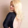 front lace human wig - 14" bombshell blonde.