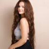 vegan fiber mermaid waves wig 32" caramel balayage.