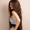 vegan fiber mermaid waves wig 32" caramel balayage.