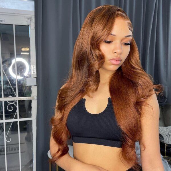 Light Brown #5 Wigs body wave Wig 13×4 Lace Front Wig Wig - 150% / Yes（+） / 22
