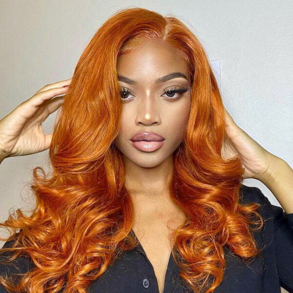 Ginger Wig Body Wave Lace Front Wig Hair Wig 4x4/13x4/13x6 Transparent Lace Front Wig - 4x4 Lace / 150% / 24 Carriesnipesss Offer 24⭐