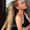 ponytail - #14 medium blonde. - 14 inches