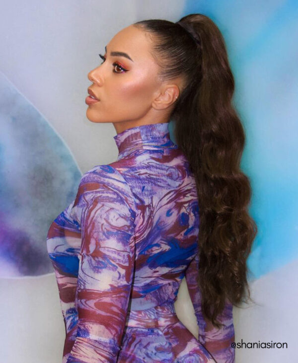 ponytail - #4 medium brown. - 14 inches