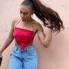 ponytail - #4 medium brown. - 14 inches