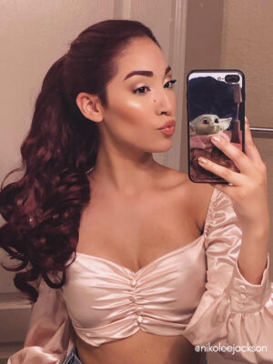 ponytail - #99J cherry red. - 14 inches