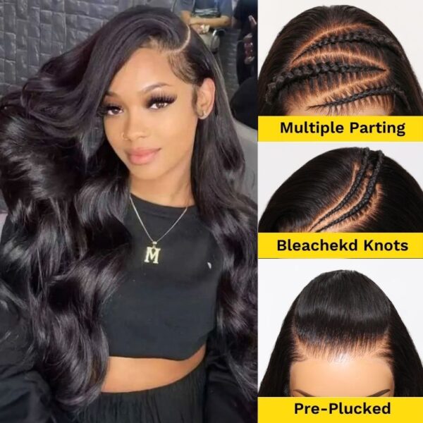 Extra 70% OFF | Sunber Deep Parting 7×5 Bye Bye Knots Pre-Cut Lace Body Wave Wig Human Hair - 22 / 13*6 Pre Everything