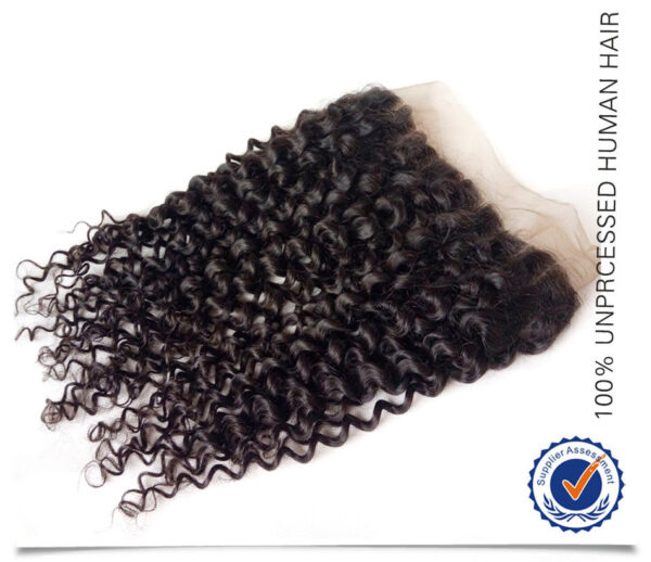 Malaysian Curly Hair Weave 3 Bundles with 13*4 Lace Frontal 100% Virgin Hair Extensions - 22 24 26+20