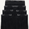 clip-in hair extensions #1 jet black. - 16" / Classic