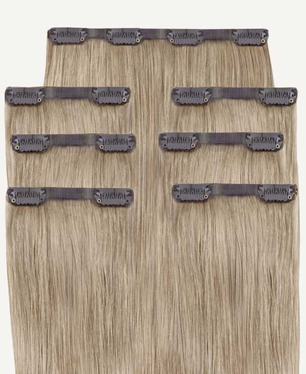 invisible clip-in hair extensions #10 ash blonde. - 20" / Extra Volume
