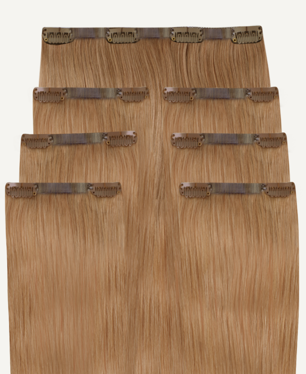 Invisible clip-in hair extensions #16 strawberry blonde. - 28" / Extra Volume