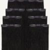 invisible clip-in hair extensions #1b natural black. - 24" / Extra Volume
