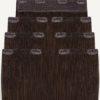 clip-in hair extensions #4 medium brown. - 16" / Extra Volume