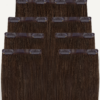 invisible clip-in hair extensions #4 medium brown. - 24" / Extra Volume