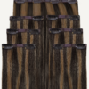 invisible clip-in hair extensions #1b-6 dark highlights. - 16" / Classic