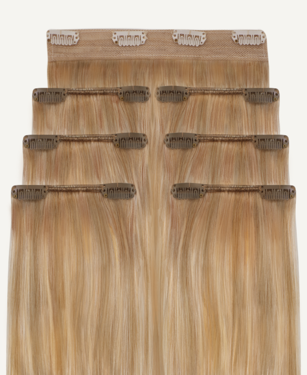 clip-in hair extensions #16-28 blonde balayage. - 28" / Classic