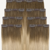 invisible clip-in hair extensions #8-60 rooted blonde. - 24" / Classic