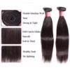 Brazilian Straight Hair 4 Bundles with 13*4 Lace Frontal, 8A Grade Sunber Virgin Hair - 10 10 12 12+10 / 13*4 Lace Frontal