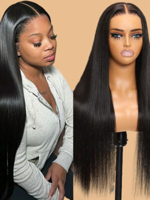 Faba 40 Inch Super Long Human Hair HD Front Lace Wig - 13x6 / 40