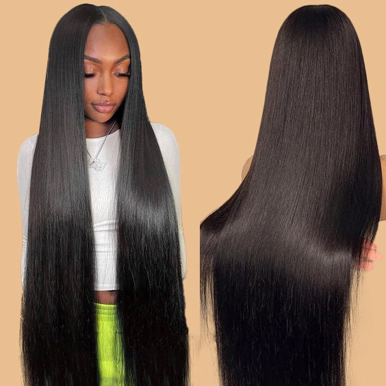 Faba 40 Inch Super Long Human Hair HD Front Lace Wig - 5x5 / 40