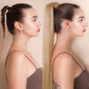 vegan fiber long straight ponytail - ruby 26".