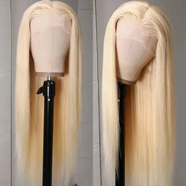 613 Blonde Straight Wig 180% Density Wig 360 Transparent Lace Front Wigs - 360 Lace / 150% / 26inch