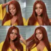 Reddish Brown Wig Straight 360 Transparent Lace Front Wigs 180% Density Wig - 360 Lace / 180% / 28inch