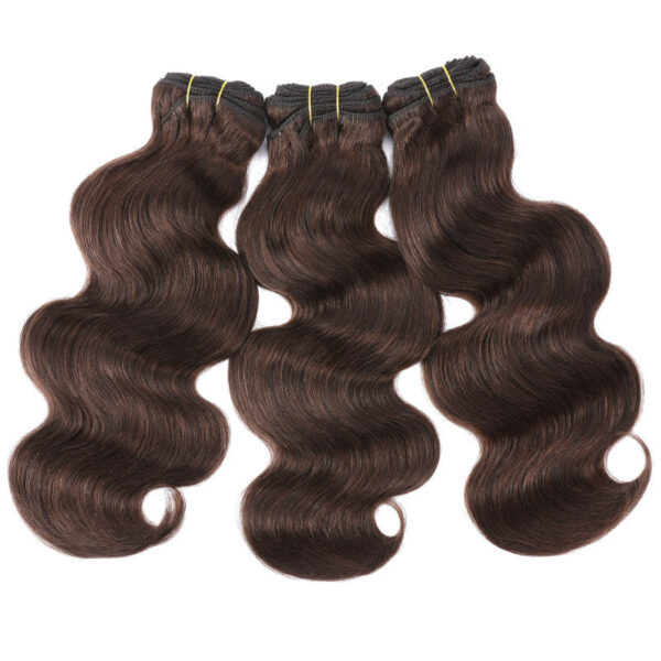 Flash Sale Sunber Chocolate Brown Body Wave Hair Bundles #4 Straight Human Hair Weave 3 Pcs For Clearance Sale - 20 22 22 / Straight