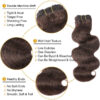 Flash Sale Sunber Chocolate Brown Body Wave Hair Bundles #4 Straight Human Hair Weave 3 Pcs For Clearance Sale - 20 22 22 / Straight