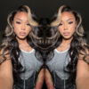 Extra 70% Off Sunber 7×5 Bye Bye Knots Chocolate Brown With Blonde Highlights Pre-Cut Lace Body Wave Wig - 14 / 13×4 Pre-Everything