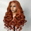 50% OFF Sunber Copper Brown Body Wave 13x4 Lace Front Wigs Pre-Plucked With Babyhair - 18 / 180%