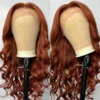 50% OFF Sunber Copper Brown Body Wave 13x4 Lace Front Wigs Pre-Plucked With Babyhair - 18 / 180%