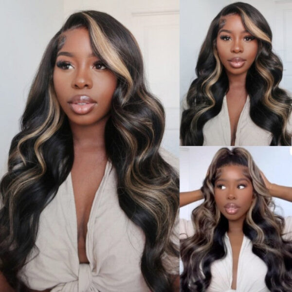 Extra 70% Off Sunber 7×5 Bye Bye Knots Chocolate Brown With Blonde Highlights Pre-Cut Lace Body Wave Wig - 14 / 13×4 Pre-Everything