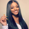 Sunber Hair Straight Hair 3 Bundles with 13*4 Transparent Ear to Ear Frontal Closure - 24 26 28+20
