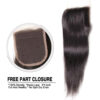 Sunber Hair Peruvian Straight Hair Bundles 3 Bundles With 4x4 inch Swiss Lace Closure, 8"-30" in stocks - 20 22 24+16