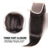 Sunber Hair Peruvian Straight Hair Bundles 3 Bundles With 4x4 inch Swiss Lace Closure, 8"-30" in stocks - 20 22 24+16