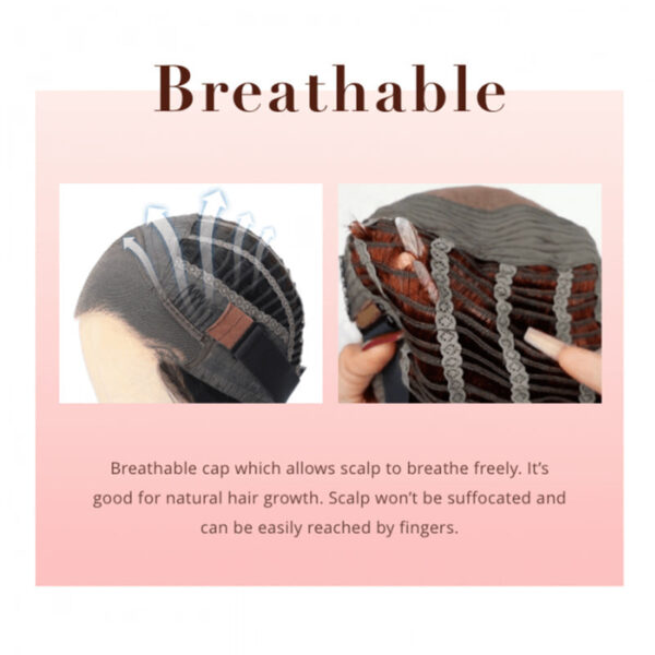 Sunber Reddish Brown Jerry Curly Pre Cut Glueless Lace Wig Human Hair Wigs Flash Sale - 24 / 6x4.75 Pre-Cut Lace
