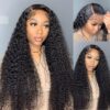 Flash Sale 0 Off Sunber Afro Kinky Curly 5x5 HD Transparent Lace Closure Wig 180% Density Glueless Human Hair Wig - 28